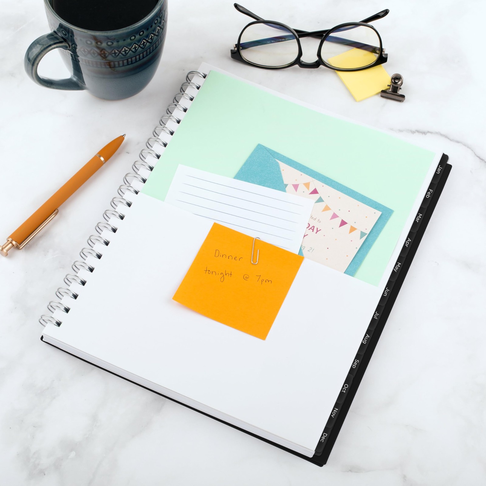 2026 Planner, Weekly & Monthly, 15-Month, 8-1/2″ x 11″, Large, Basic, Black (…