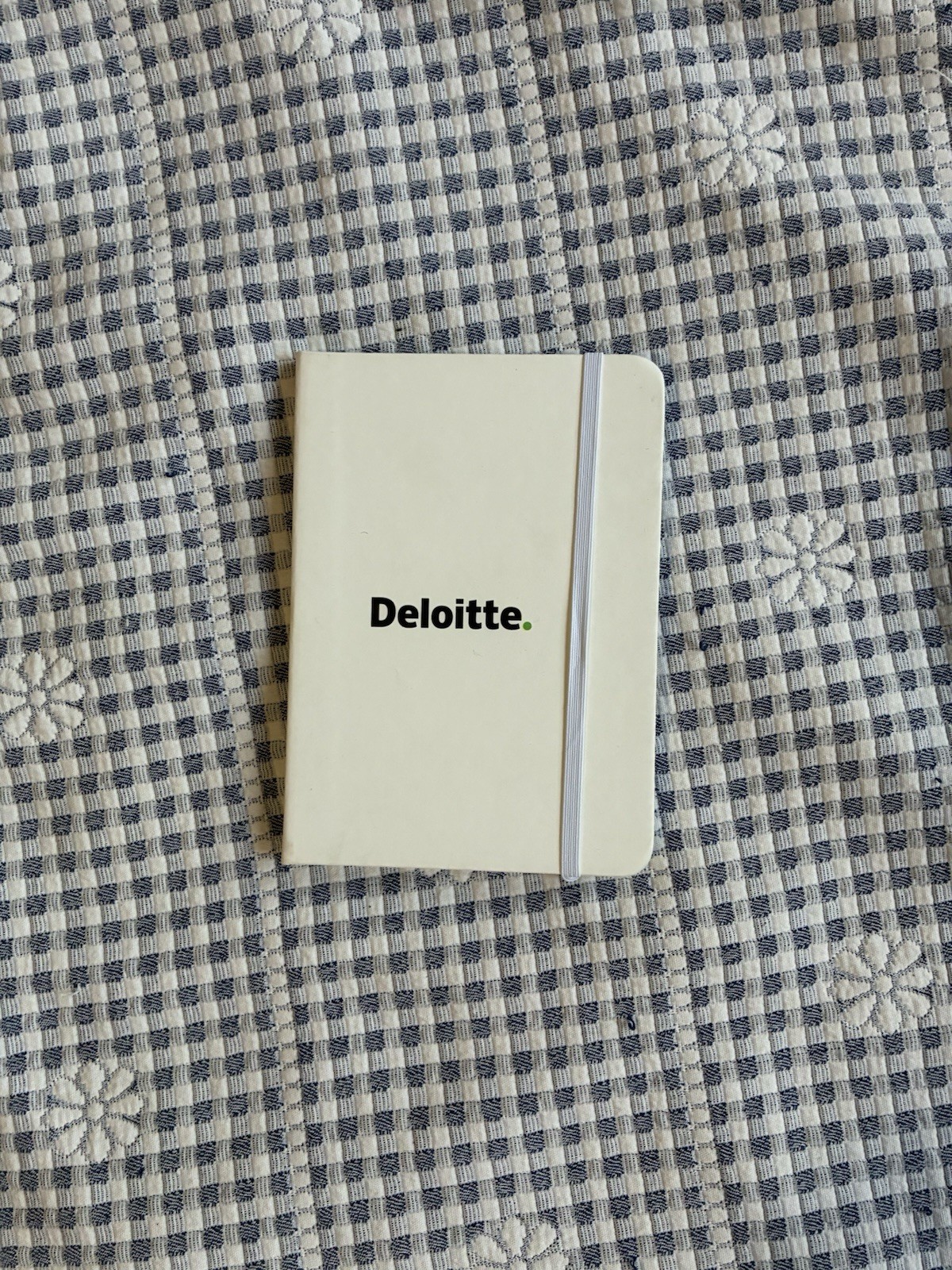 NEW Deloitte White Hardcover 8.5 x 5.5″ Lined Ruled Notebook