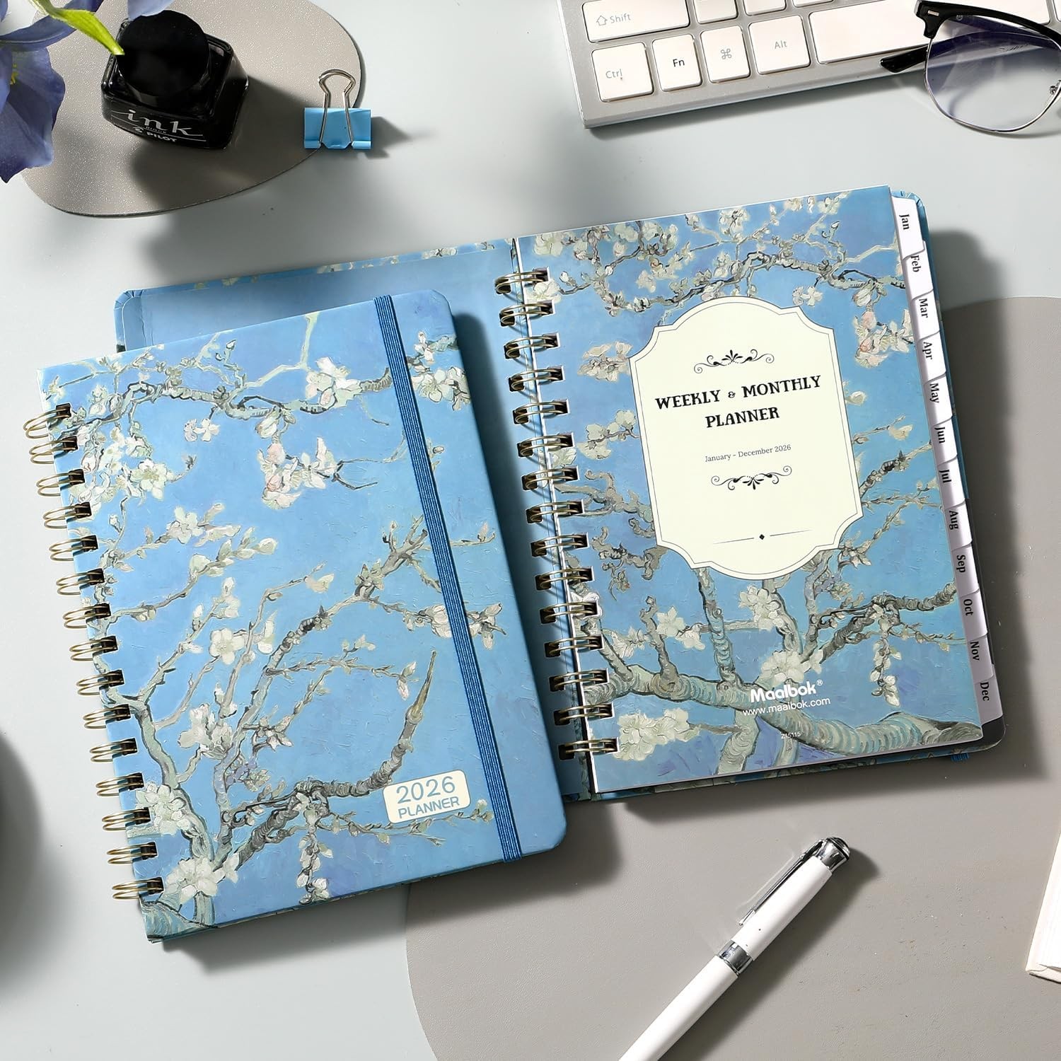 2026 Planner Weekly & Monthly Jan-Dec 2026 6.4″x8.5″ Hardcover Daily Organizer