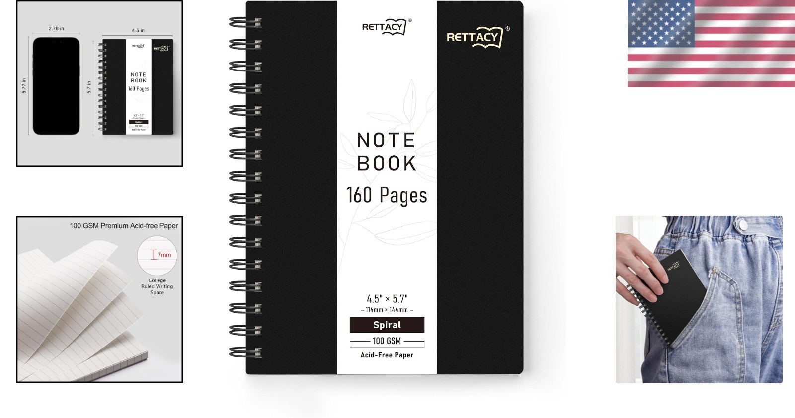 Versatile A6 Notebook: 160 Pages of Acid-Free Paper, Perfect for Journaling
