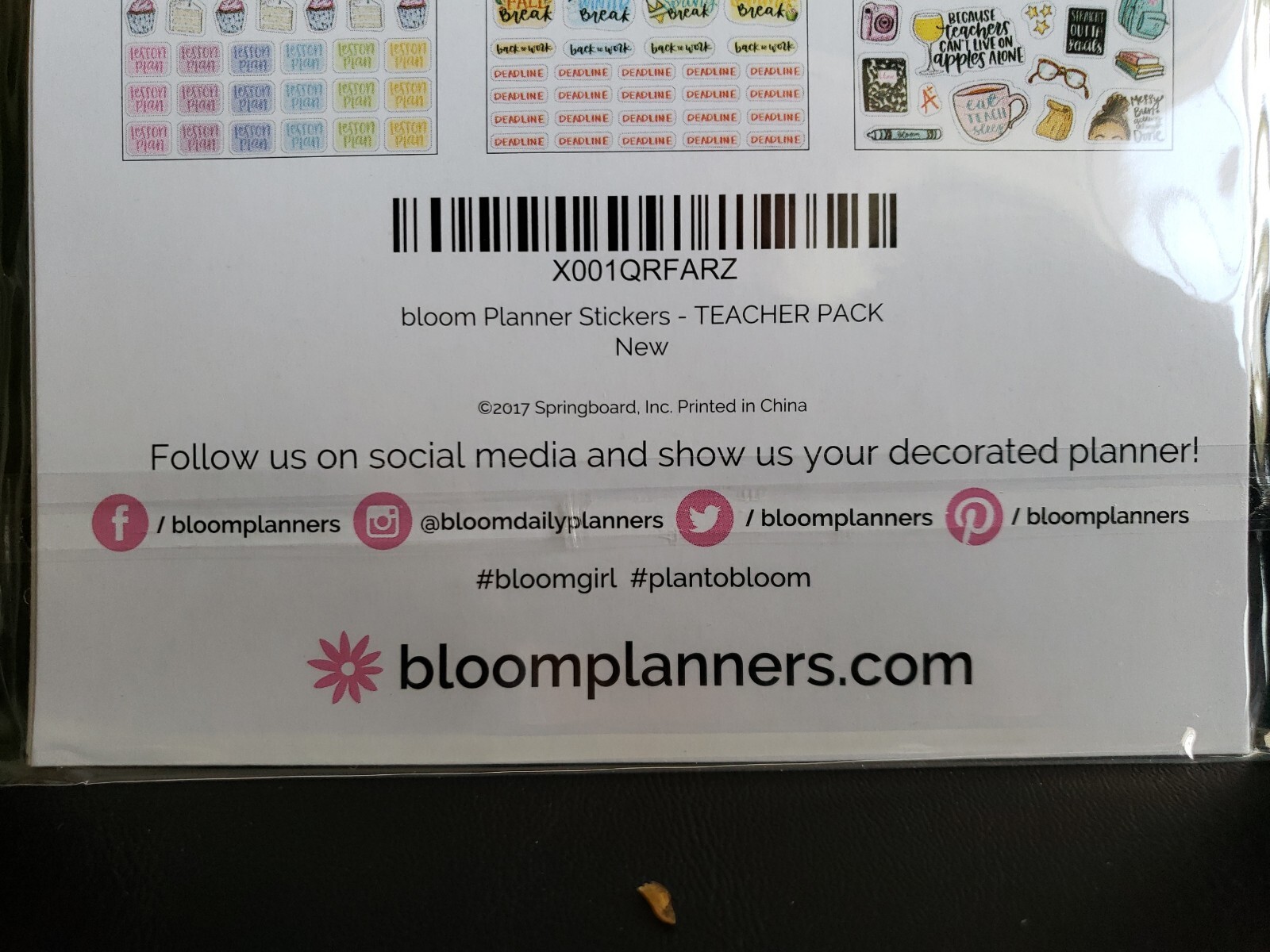 Bloom Daily Planner Teacher Sticker Pack 6 Sheets 430+ Stickers Weekly Monthly