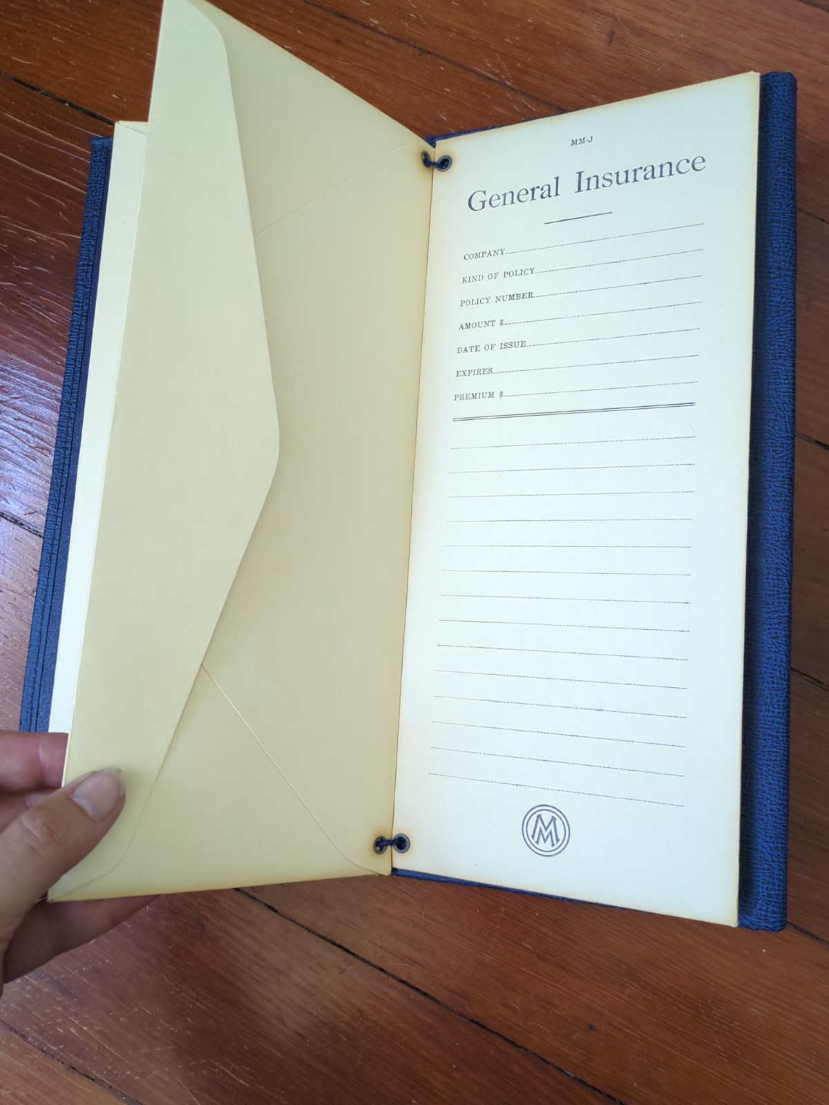 Vintage “Insurance Papers” document Wallet/Portfolio Folder