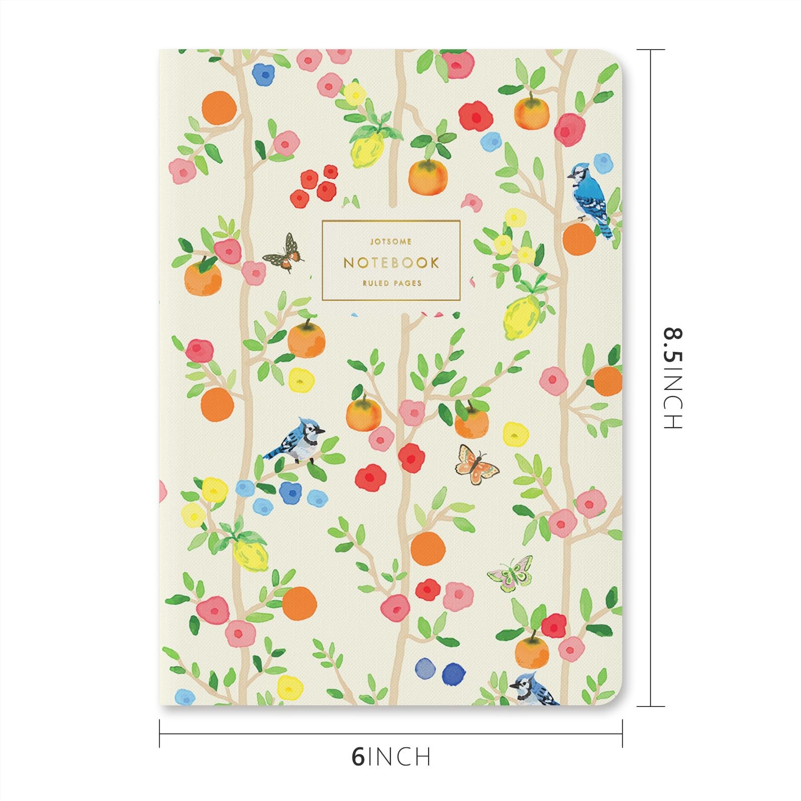 Jotsome Stitched Notebook Set, 3 Pack, 6″ x 8.5″, 64 Wide Ruled Pages, Green