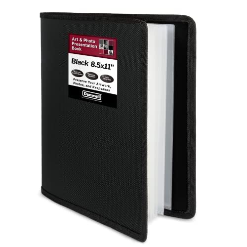 Dunwell Portfolio Folder for Artwork 8.5 x11 Binder Folder 48 Pages Letter Size