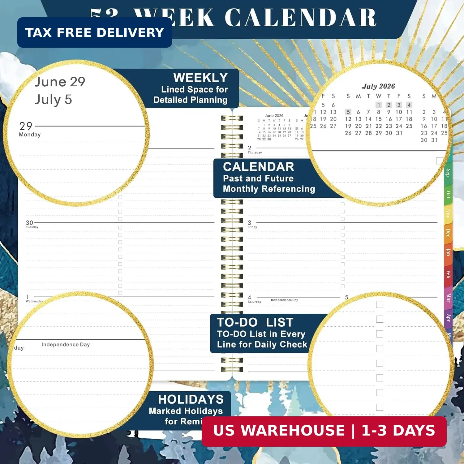 2026-2027 Planner – JUL 2026 – JUN 2027, Planner 2026-2027, 8” x 10”, Planners