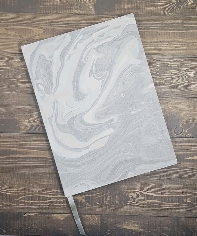 Journal Carnet Marble Gray Soft Cover 249 Lined Pages 6”x8”