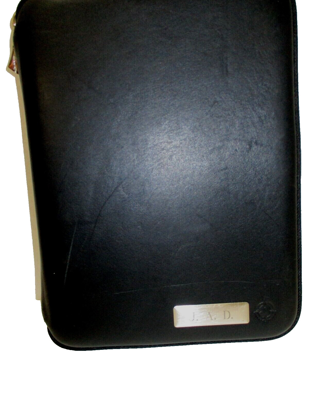 Franklin Covey Leather Planner Black Hard Cover with Zipper 7.5″ X 9.5″ 1996