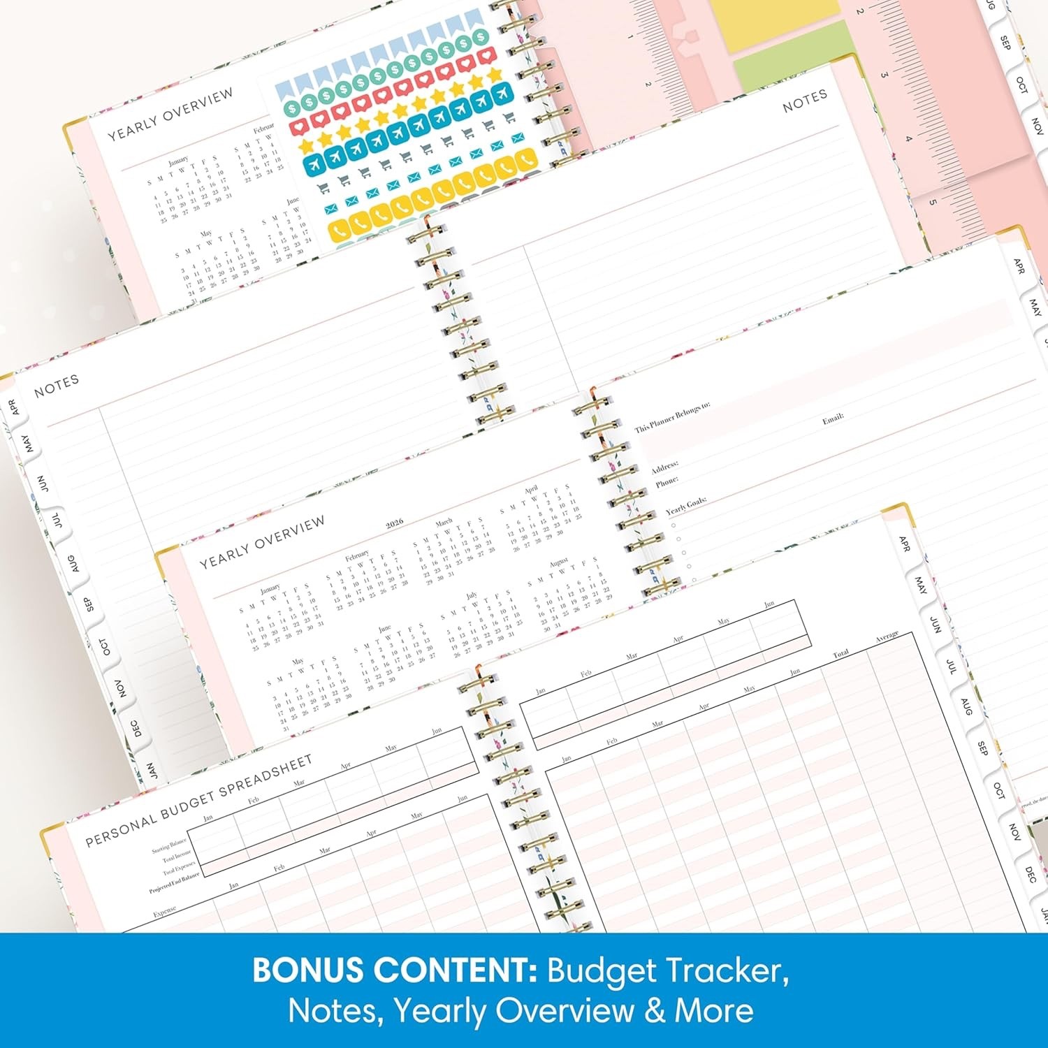 Blue Sky 15 Month 2026-2027 Weekly/Monthly Academic Planner Calendar Hard Cover