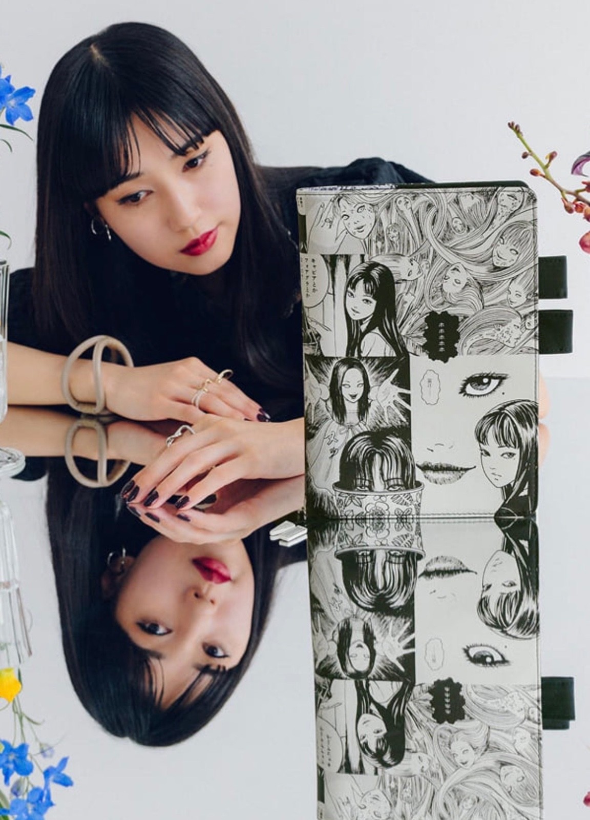 Junji Ito Tomie Hobonichi Techo Cover Set A6 Smirk & A5 Memory Rare Japan