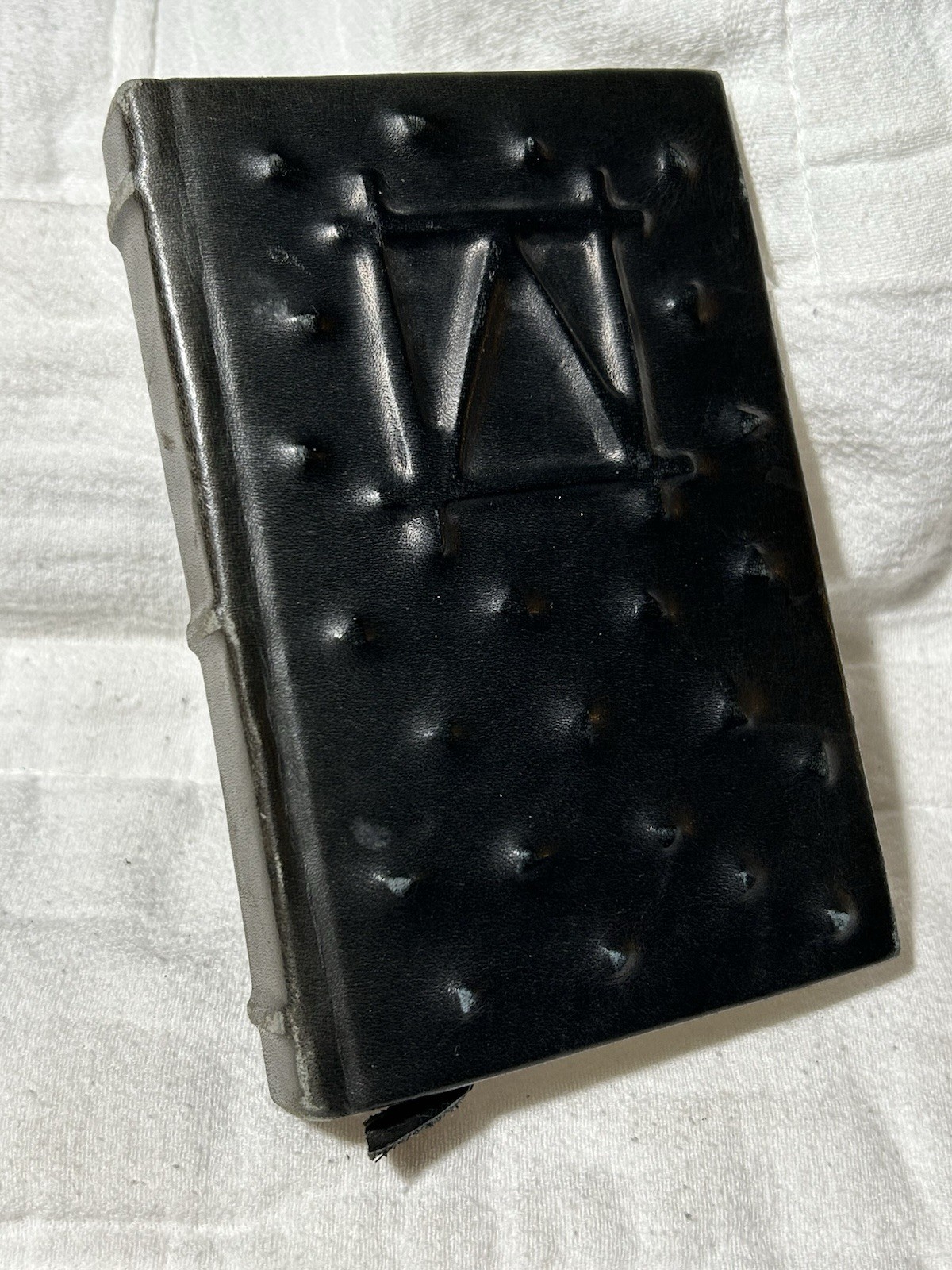 Handmade Black Leather Journal Artist Signed Leather Journal with Unlined Pages
