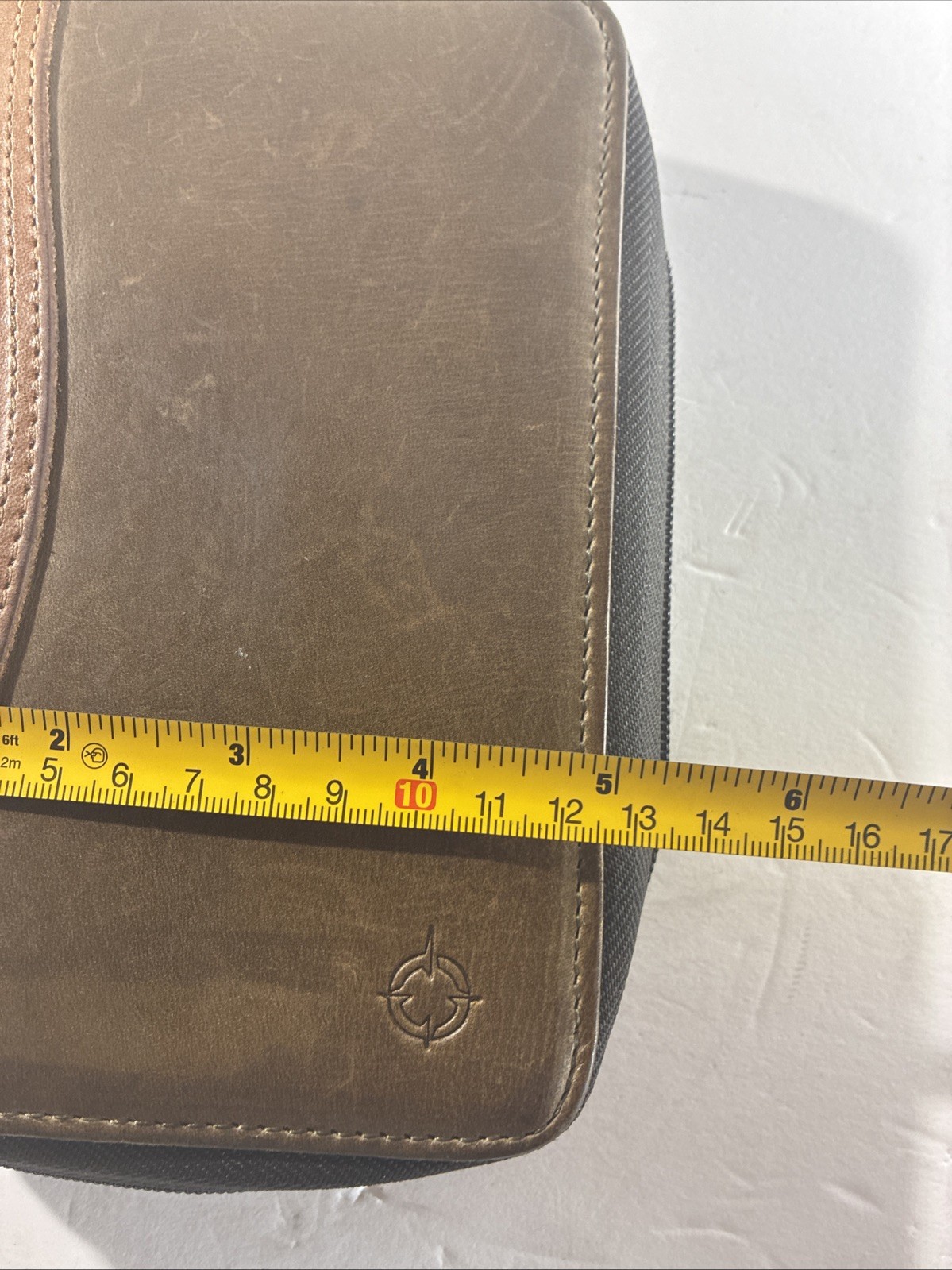 Vintage 1996 Franklin Covey 6 Ring Zip Around Full-Grain Leather Made In Korea