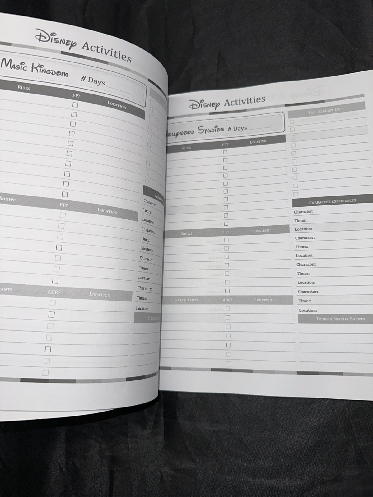 My Walt Disney World Planner Details Activities Timeline Budget Transportation
