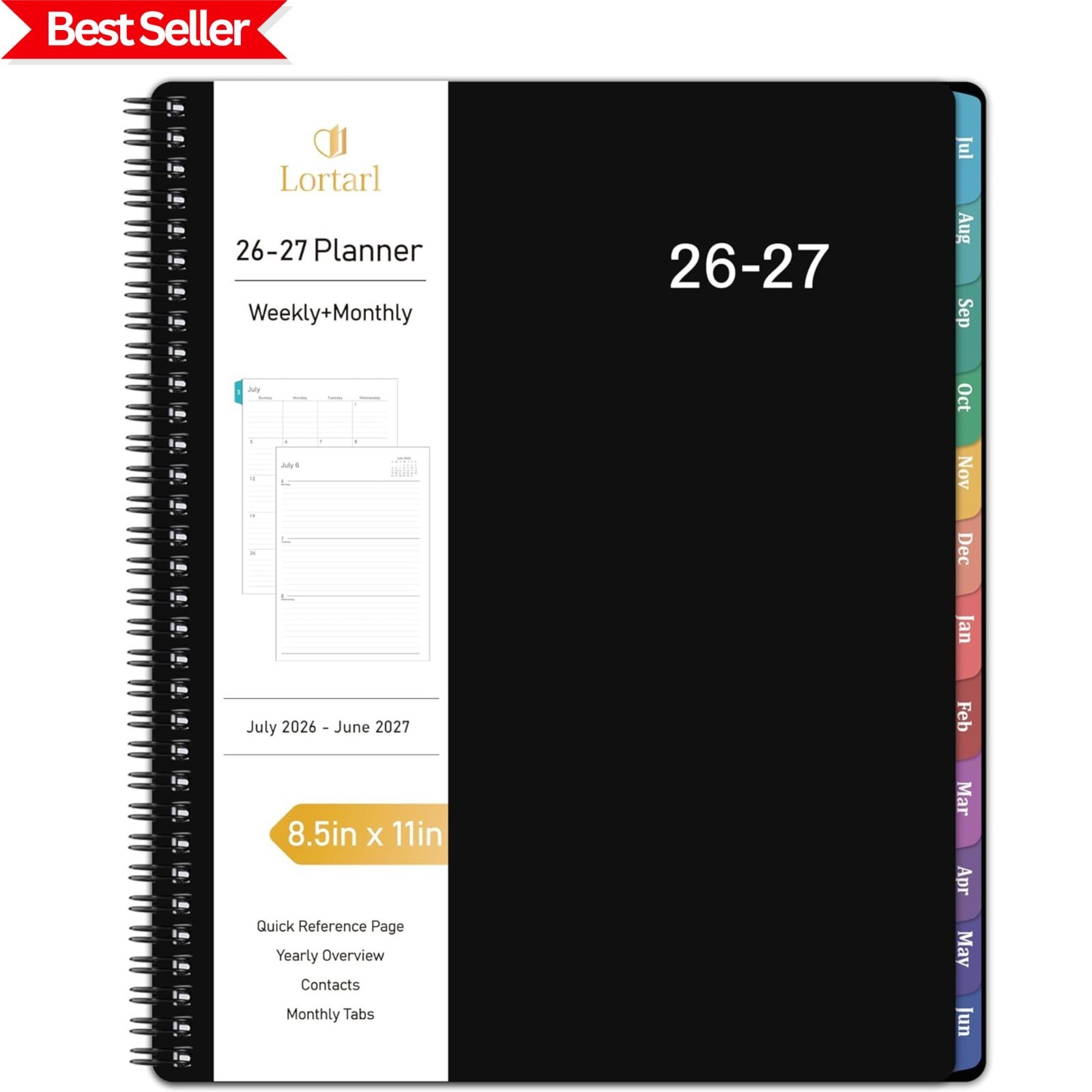 Weekly and Monthly Planner 2026-2027, July 2026-June 2027, 8.5” x 11” | Academ