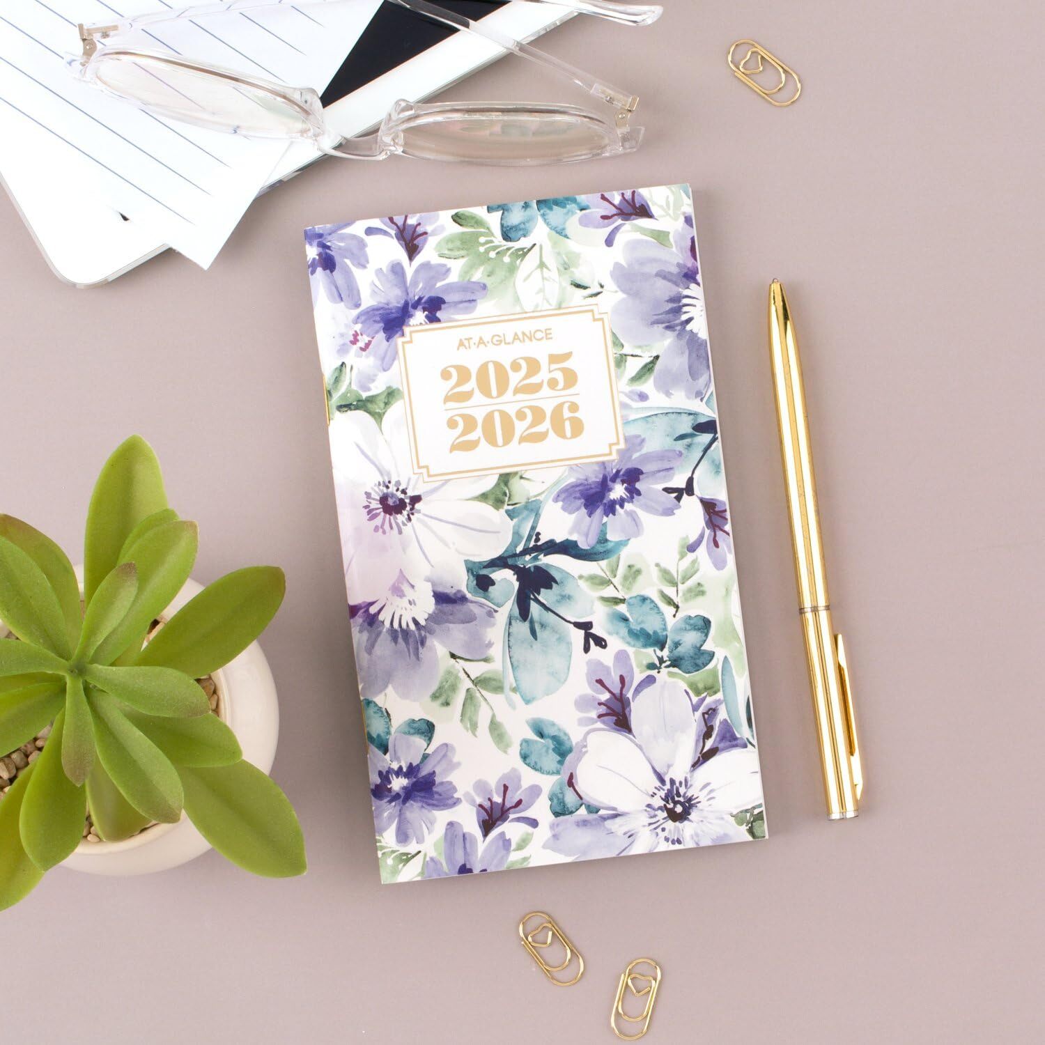 AT-A-GLANCE 2025-2026 Planner 3-1/2″ x 6″ Pocket Size 2 Year Monthly Planner …