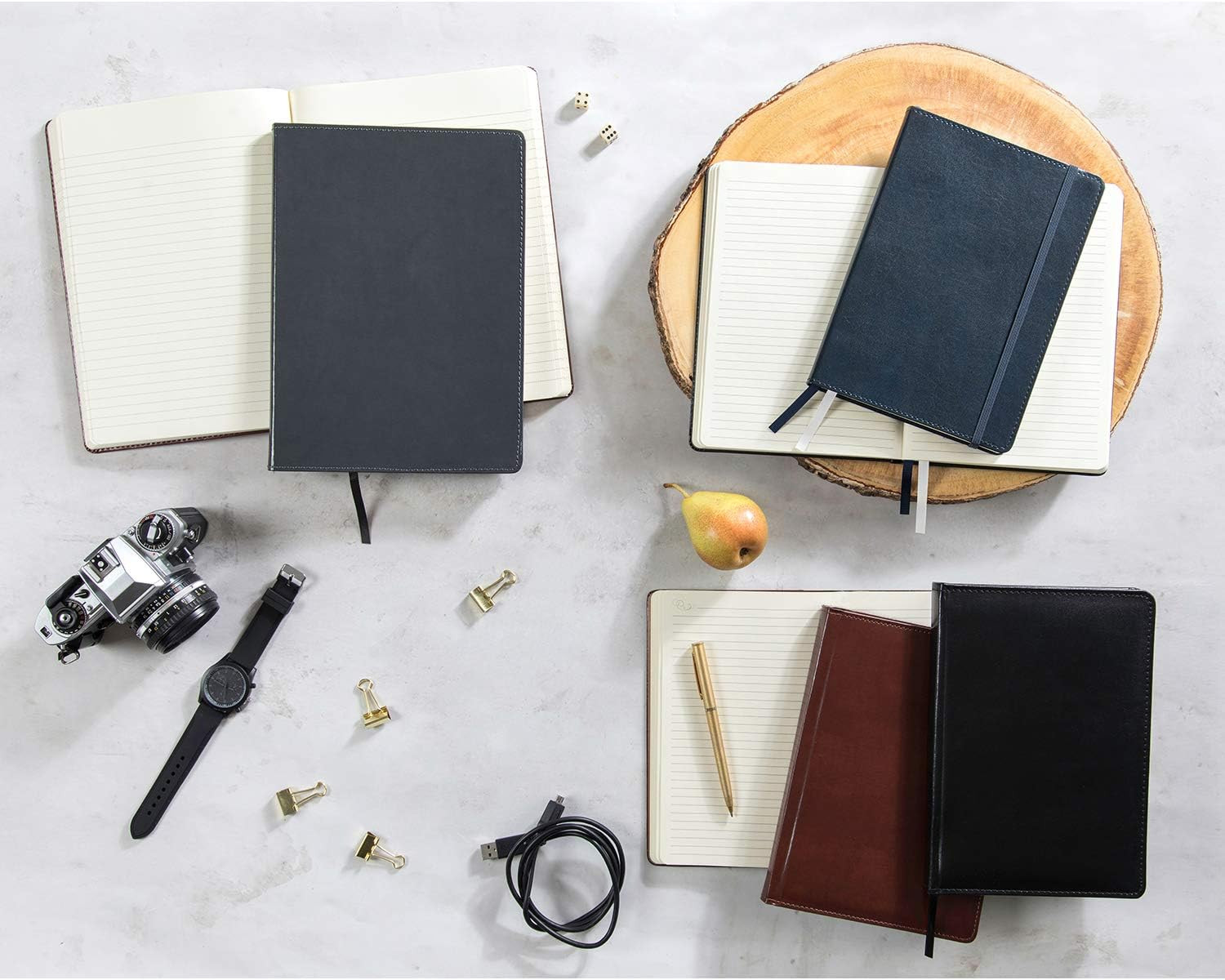 Brown Professional Leather Journal Notebook, 6″ W X 8.5″ L, 240 Pages
