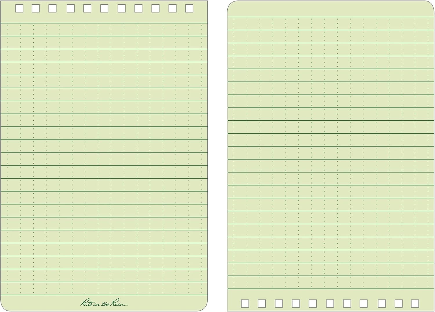 All-Weather Green Spiral Notebook 6 Pack