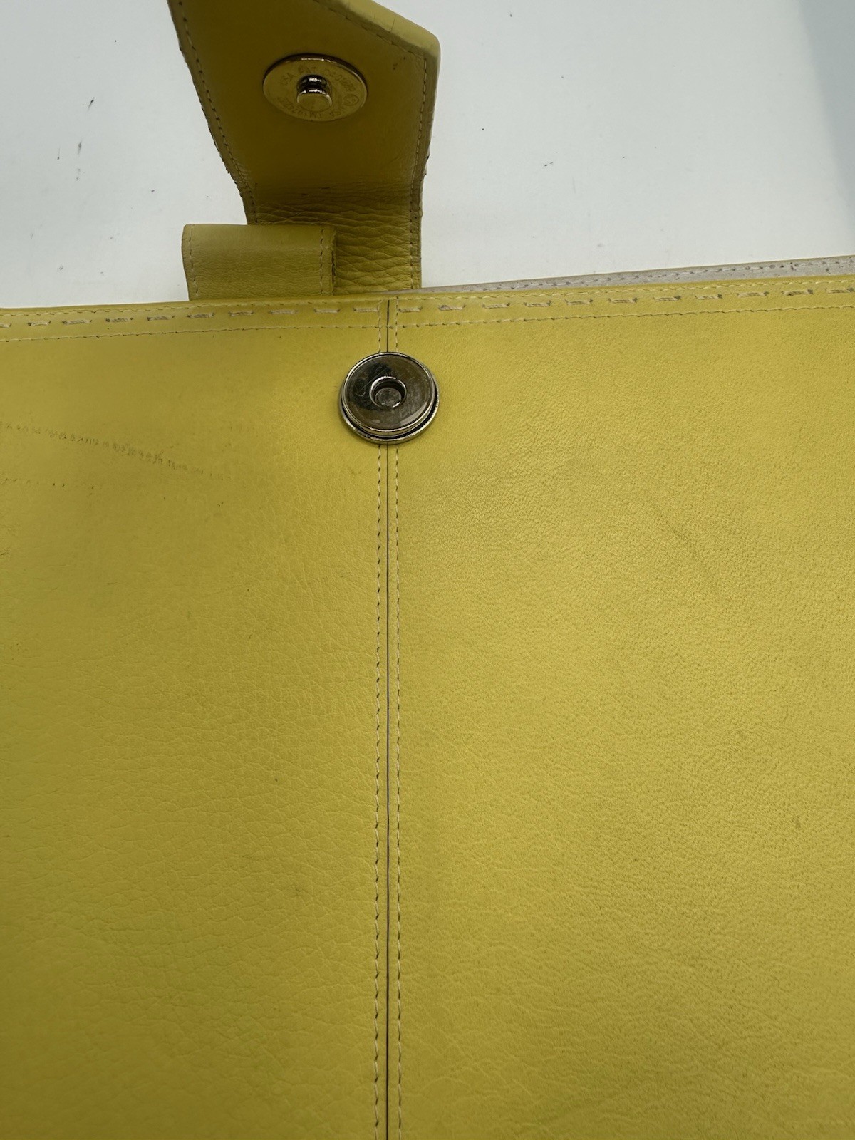 Levenger Yellow Leather Padfolio