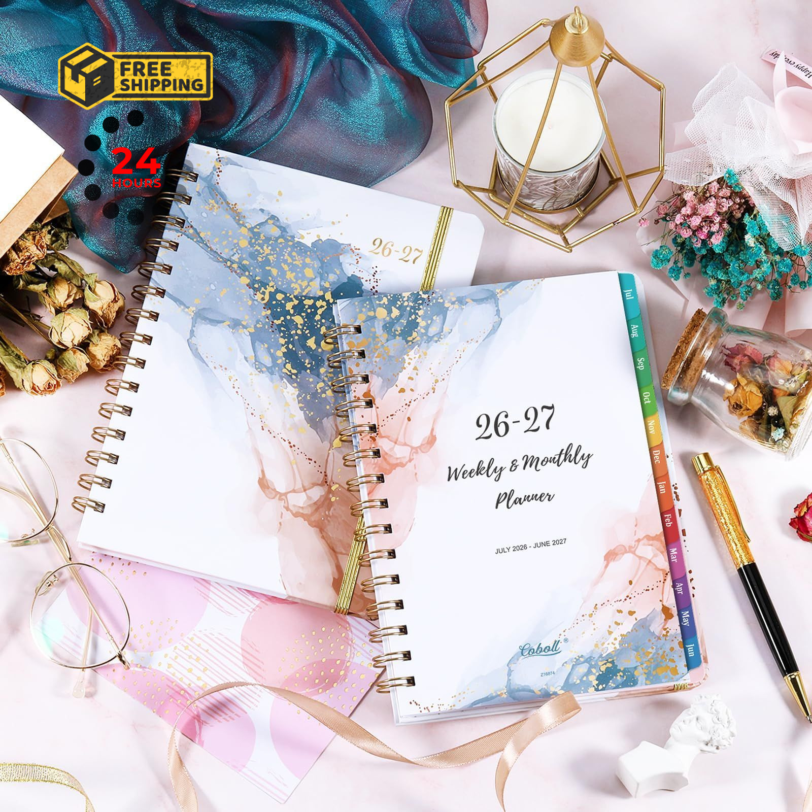 2026-2027 Planner – Weekly and Monthly from Medium, Pink
