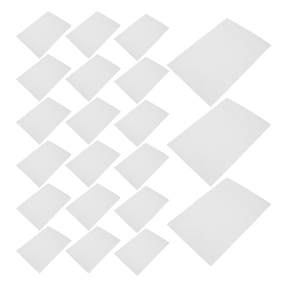 100Pcs Blank White Sticker Album Inserts with Smooth Writing and Reusable Pages