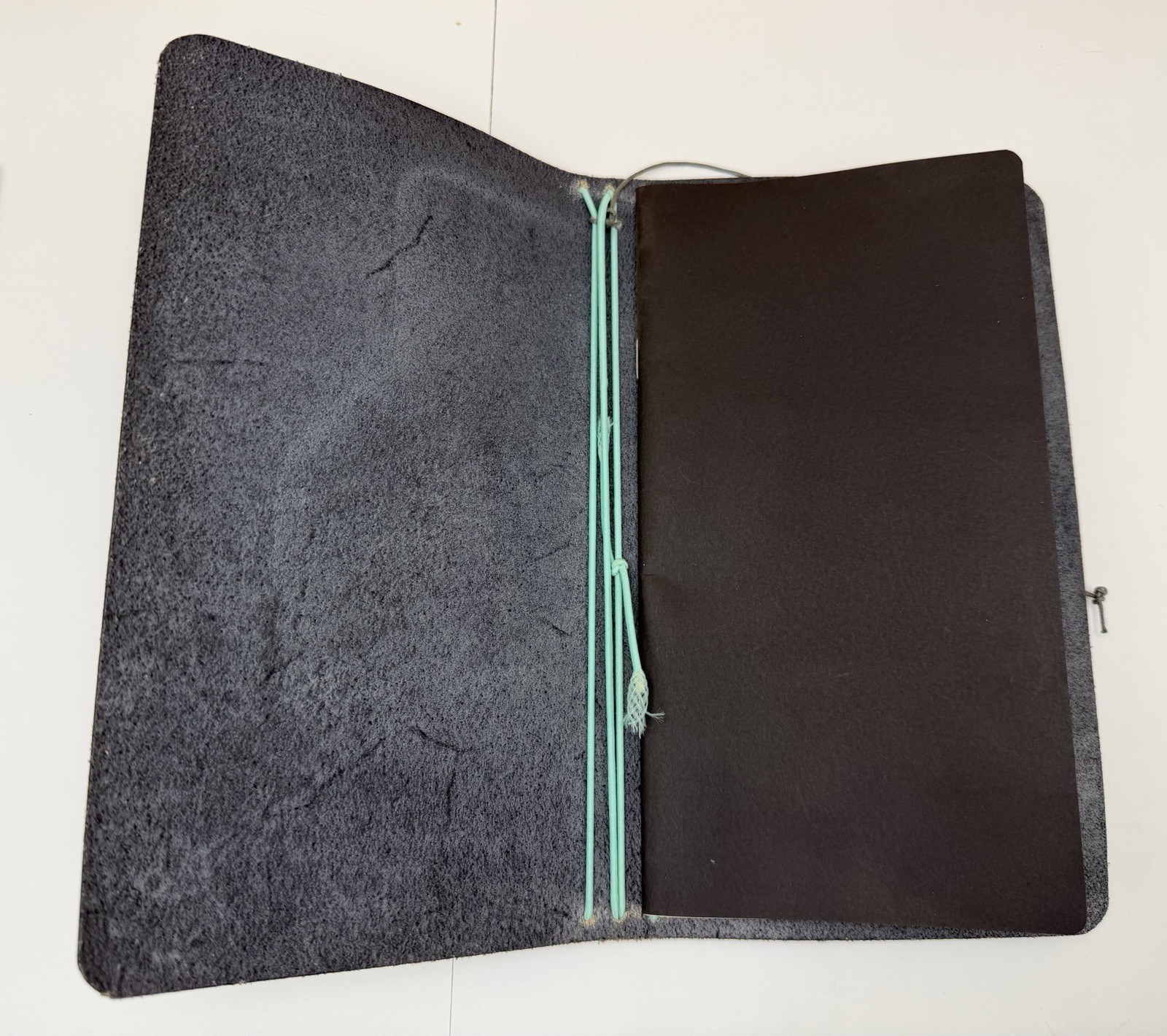 Handmade B6 Slim Leather Traveler’s Notebook Cover Gray Owl 4 Band TN