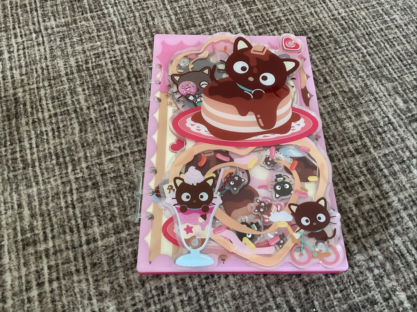 A5 Choco Cat Shaker Notebook With Plain Pages