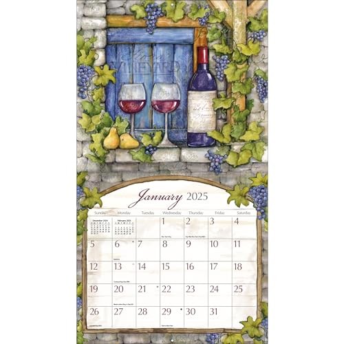 Lang, Wine Country by Susan Winget 2025 Wall Calendar 13.4″W x 24″H, Multi