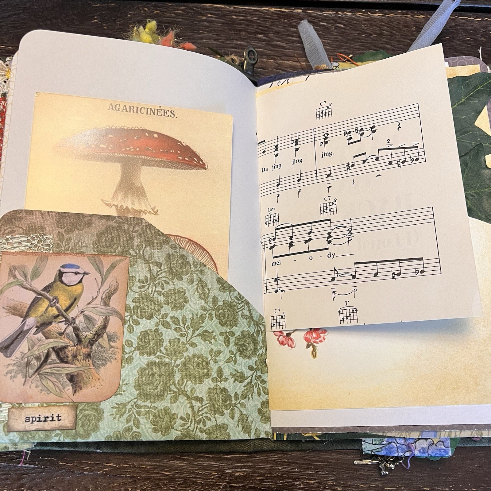 Mushroom Nature Junk Journal Woodland Softcover Decorated 3 Signatures