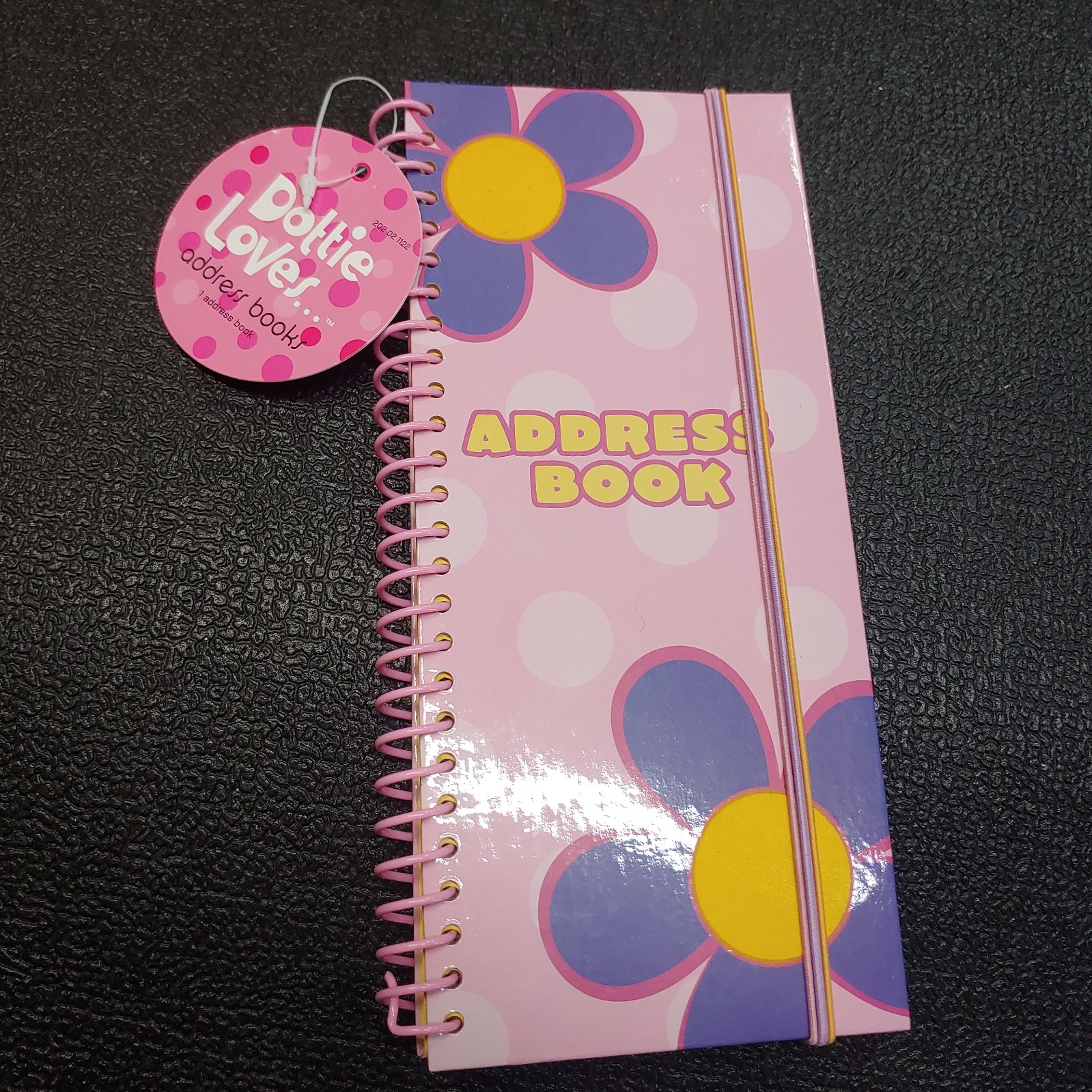Lot Of 6 Dottie Loves.. Address Book Sprial Bound With Elastic Band Closure