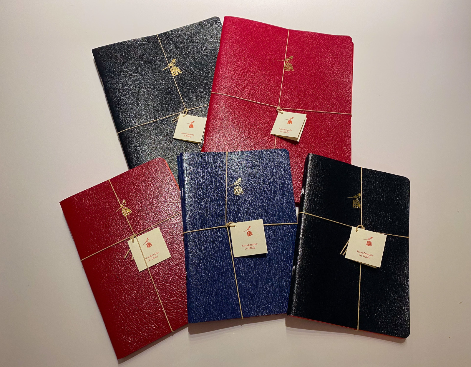 🆕 NEW Bieffe Italian Handmade EXERCISE Notebook Small Large Red Black Navy Blue