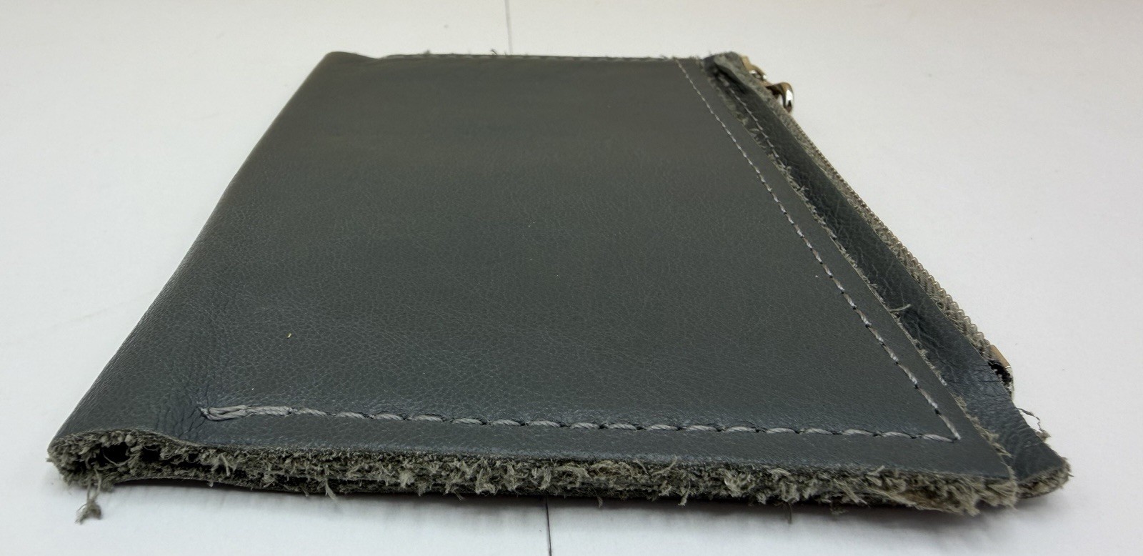 Foxy Fix Passport Leather Wallet TN Cover Gray Zip Pocket Traveler’s Notebook