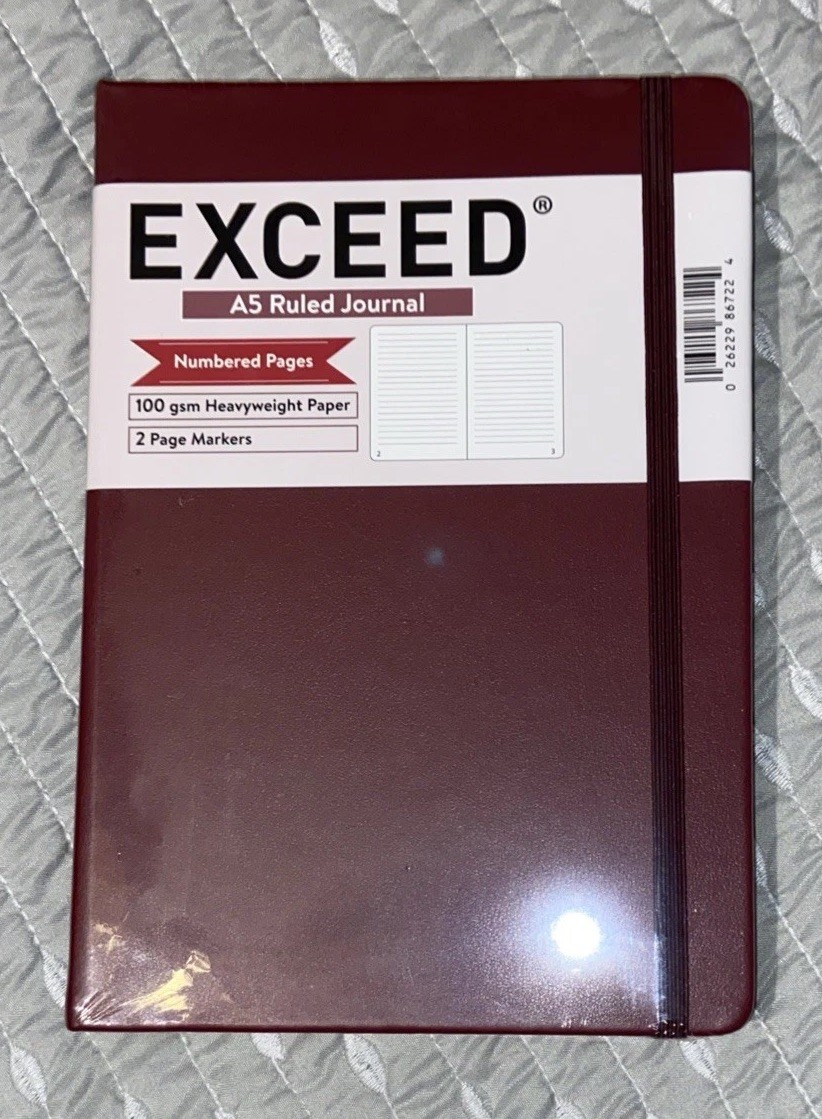 EXCEED A5 Ruled Journal 120 Sheets Hardcover Maroon book