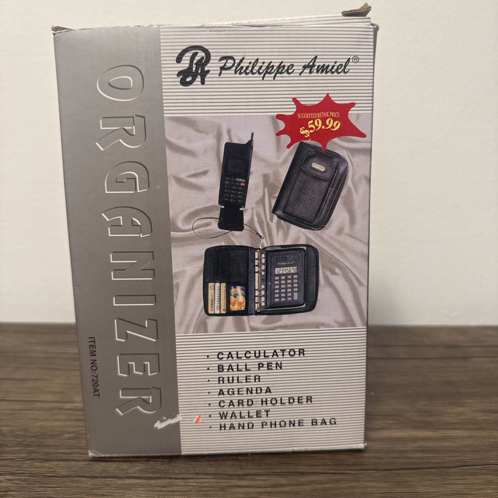 Philippe Amiel Personal Day Planner Organizer Calculator Pen Diary VTG Boxed NEW