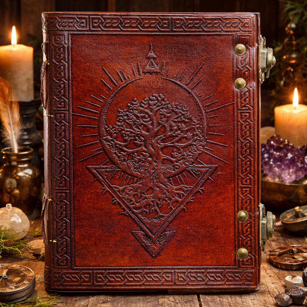 Leather Travel Journal 5×7 Double Lock Unlined Diary Notebook Gift-200 Pages