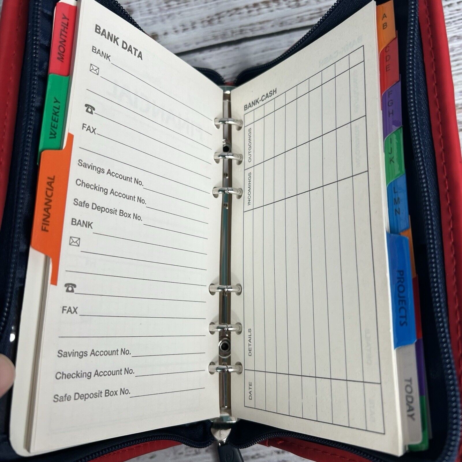 Vintage Mickey Mouse Zip Around Planner Disney Personal Size 90s Y2K