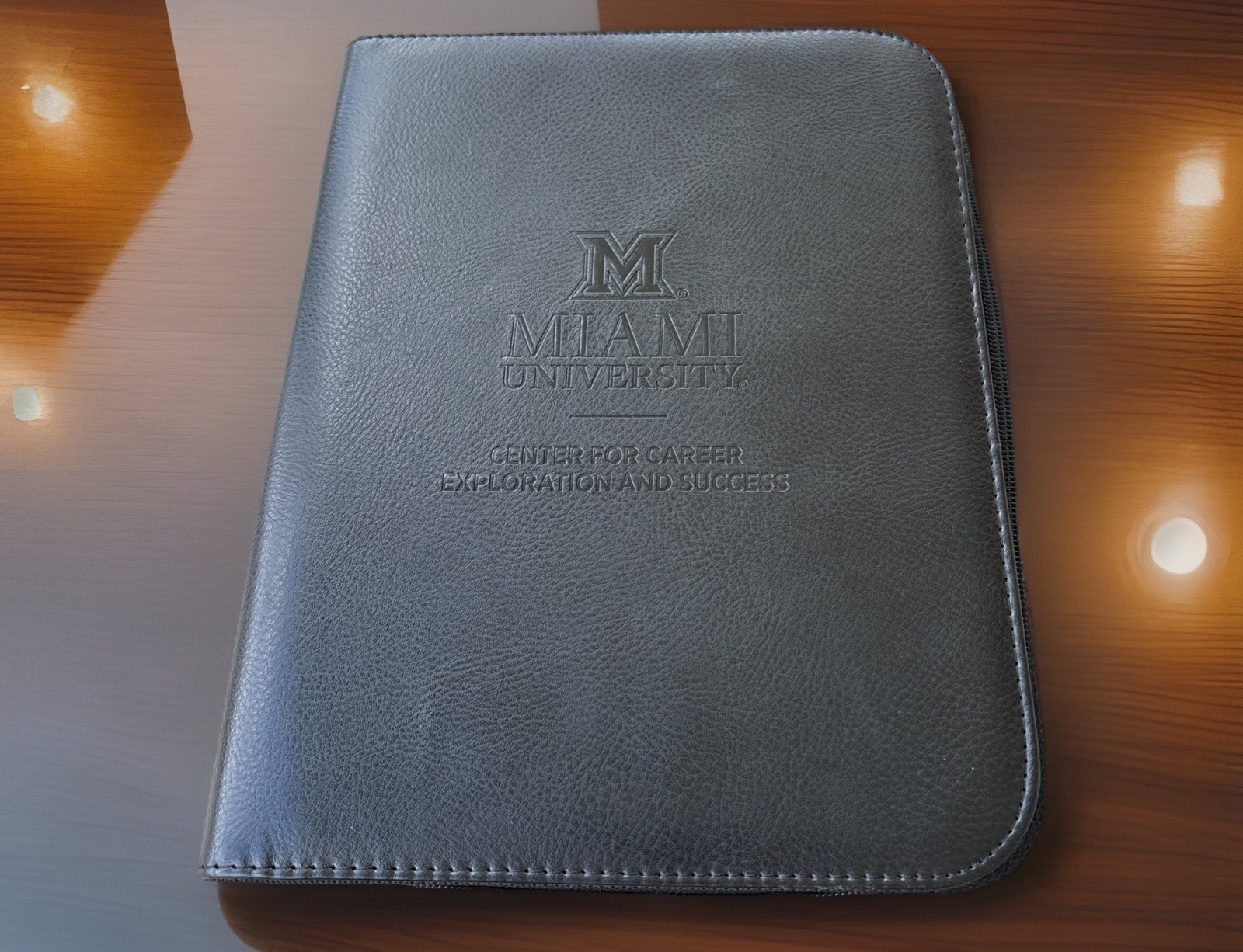 Miami University Black 8×10 Zip Portfolio