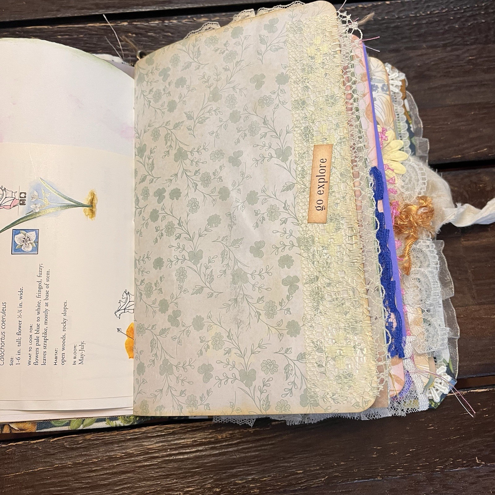 Junk Journal Nature Music Hymns Christian Faith Based Softcover Decorated 3 Sig