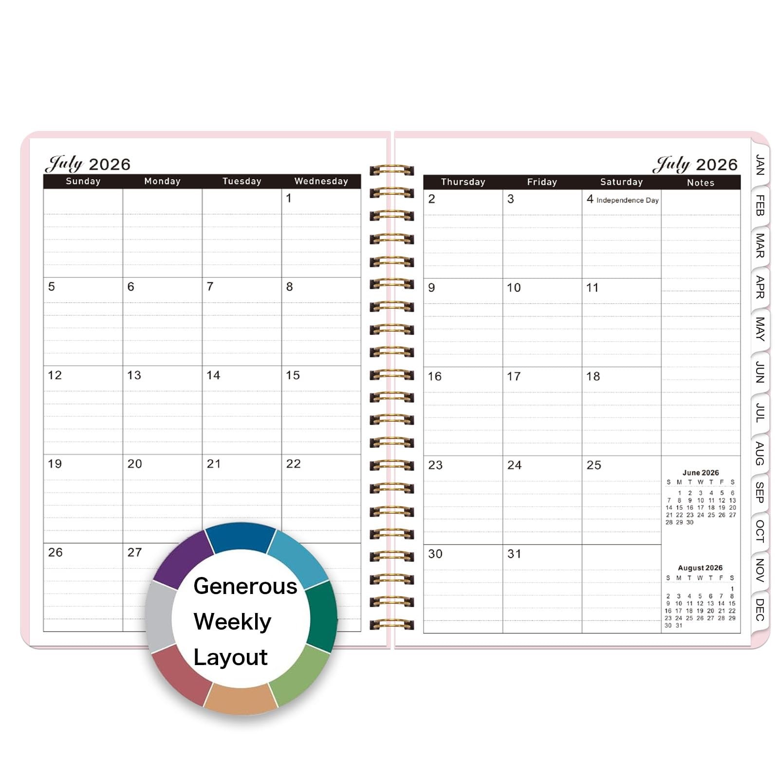 Planner 2026-2027, Monthly and Weekly Academic Planner July 2026 – June 2027,…