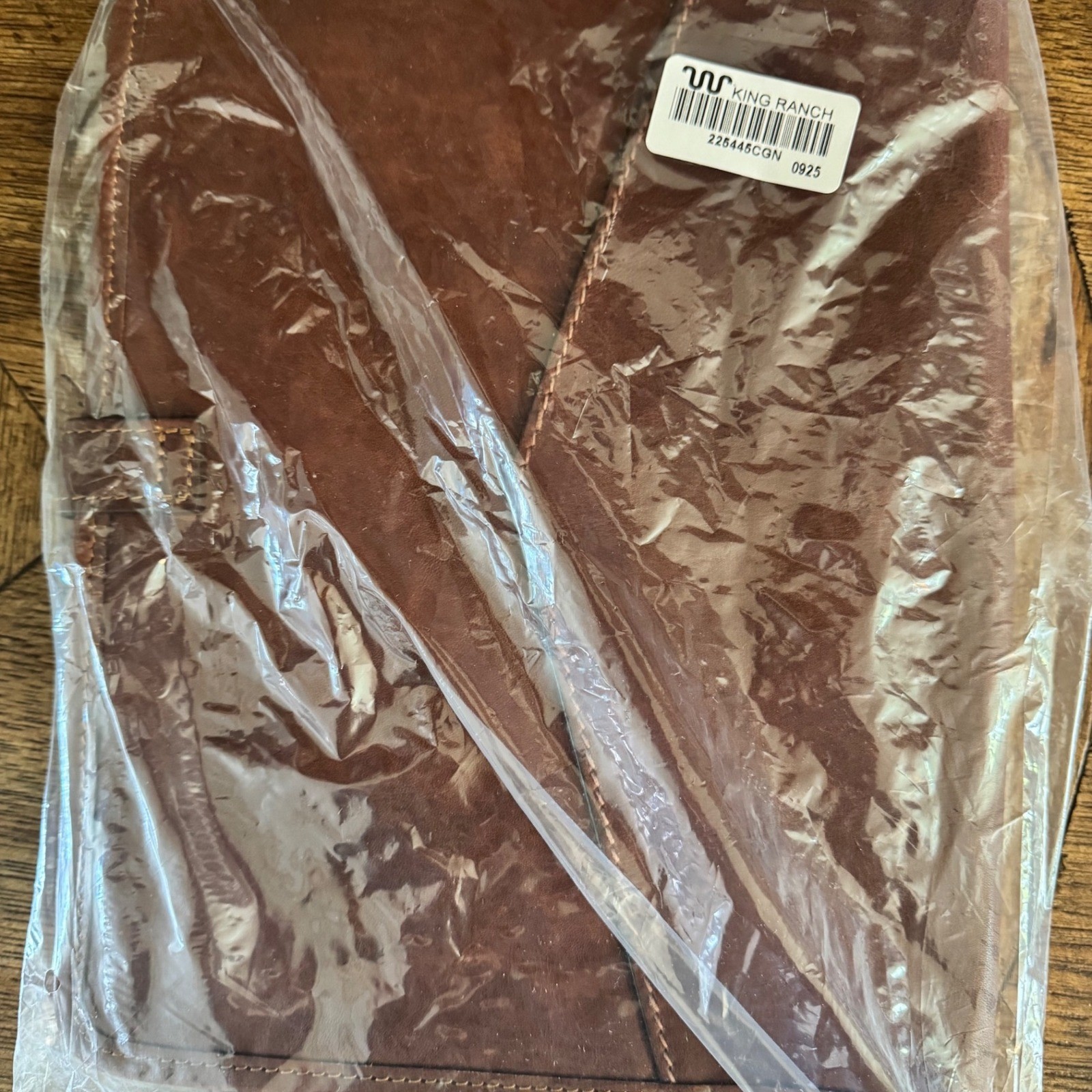 King Ranch Leather Notepad Portfolio Cognac Brown Running W 225445CGN NWT