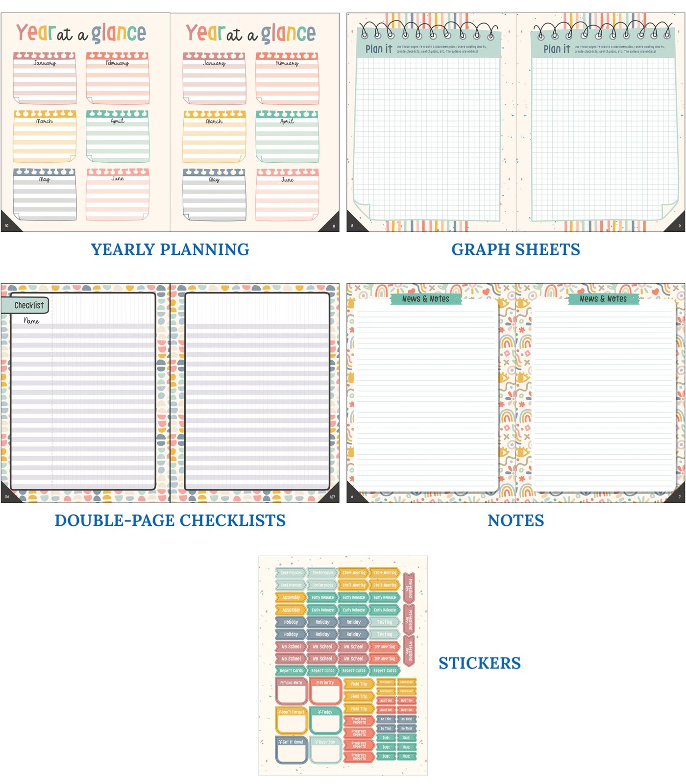 Carson Dellosa We Belong Teacher Planner 2026-2027, Undated 8″ x 11″ Lesson P…