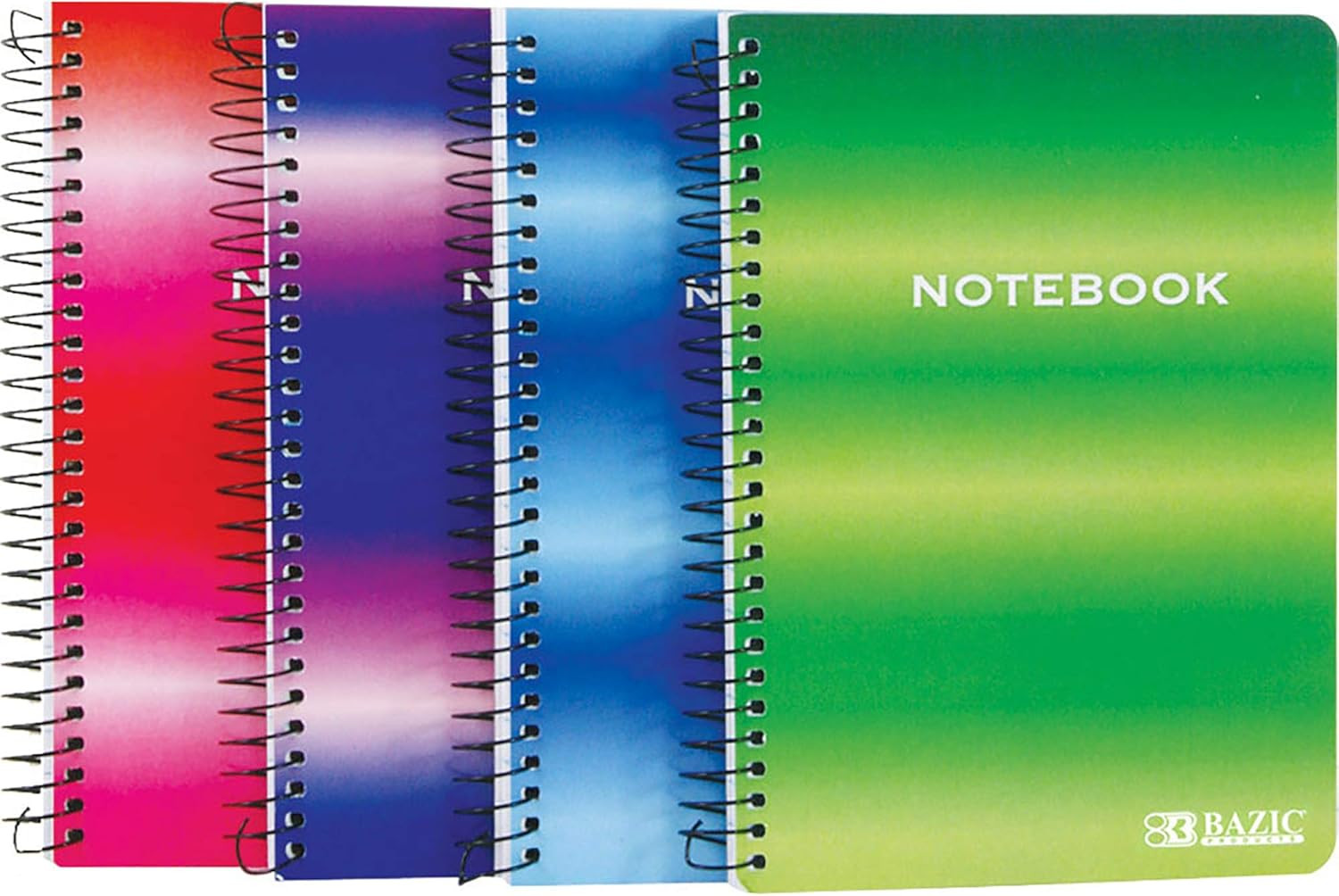 BAZIC 120 Ct. 5″ X 7″ Personal/Assignment Spiral Notebook
