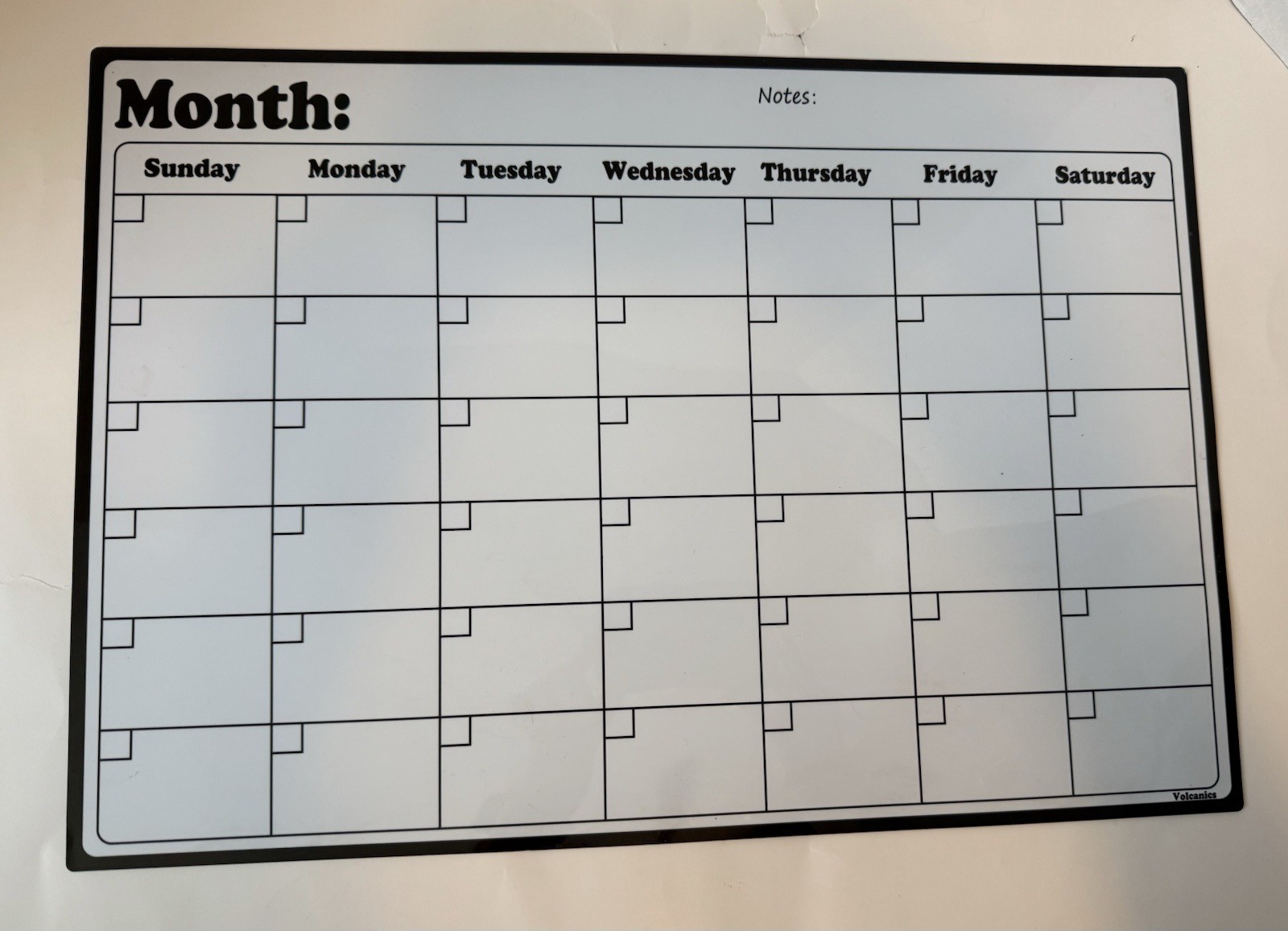 Magnetic Monthly Calendar 17”x12”