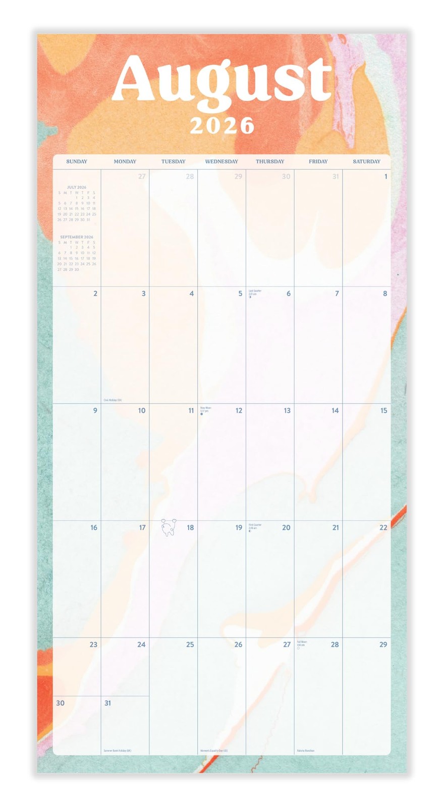Large Grid 2026 Calendar | 2026 Wall 12 x 24 inches, Grid: Big Plans