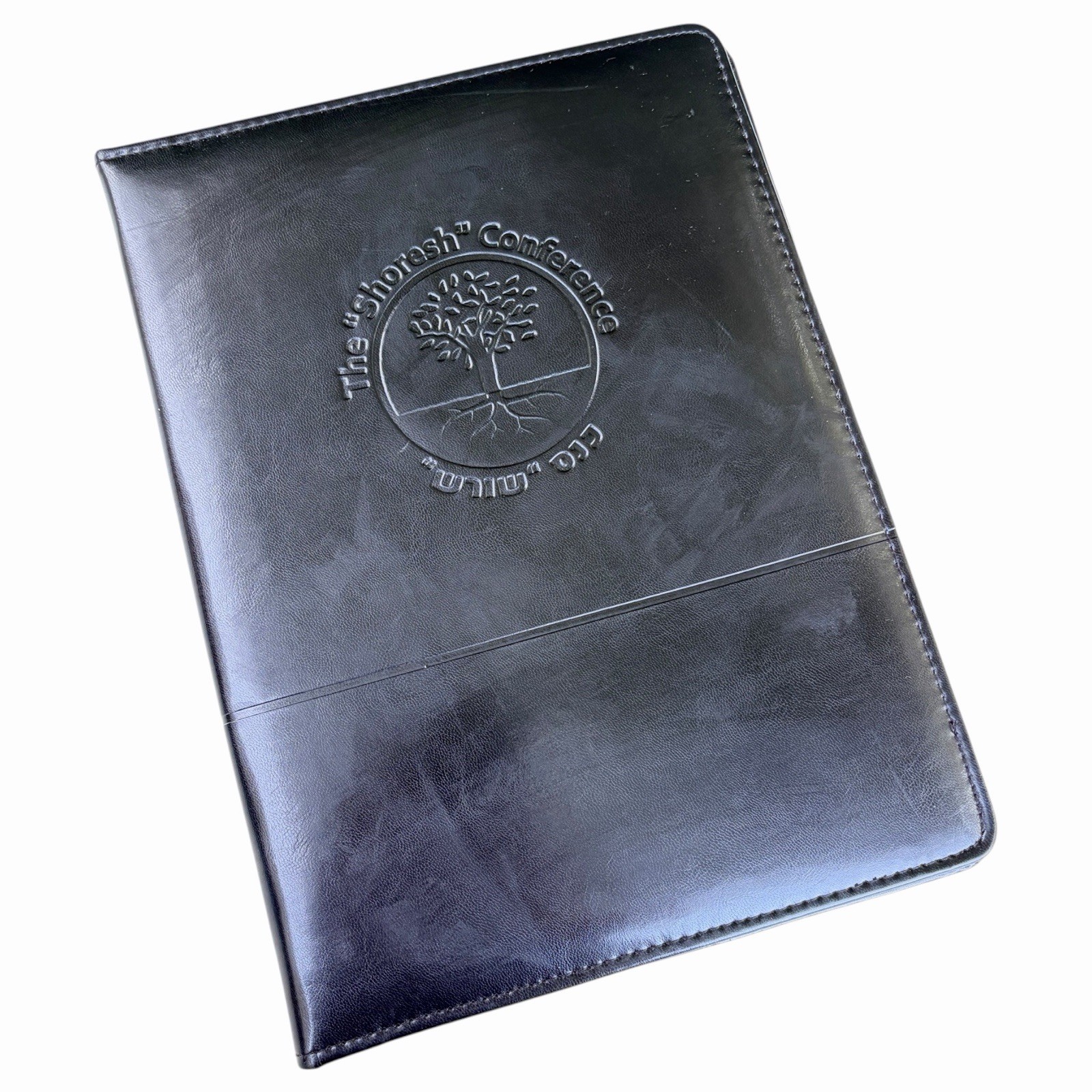 Leeds Black Portfolio Folder Organizer Planner Notepad 8.5×11″ Legal Pad Folio