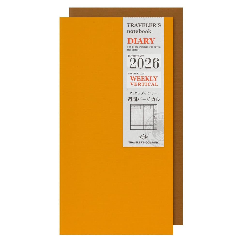 Traveler’s Notebook Planner Refill 2026 A5 Slim Vertical 14496006 January Start