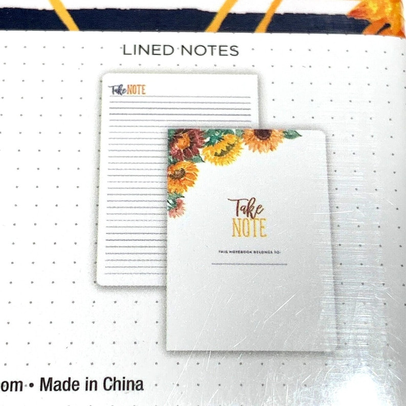 Recipe Journal, Notebook Meal Planner, Agenda 52, Paper Studio, 3 Pack Sunflower