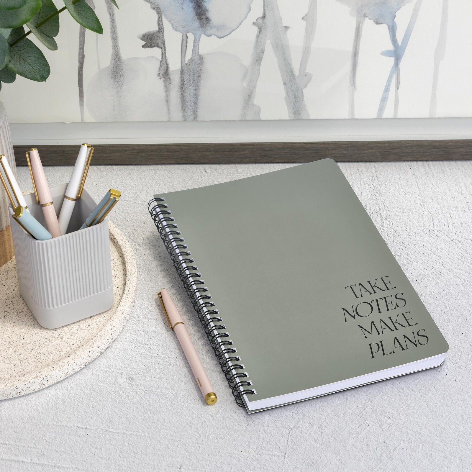 Zicoto Beautiful Daily Planner And Notebook Hourly Schedule – Aesthetic Spiral