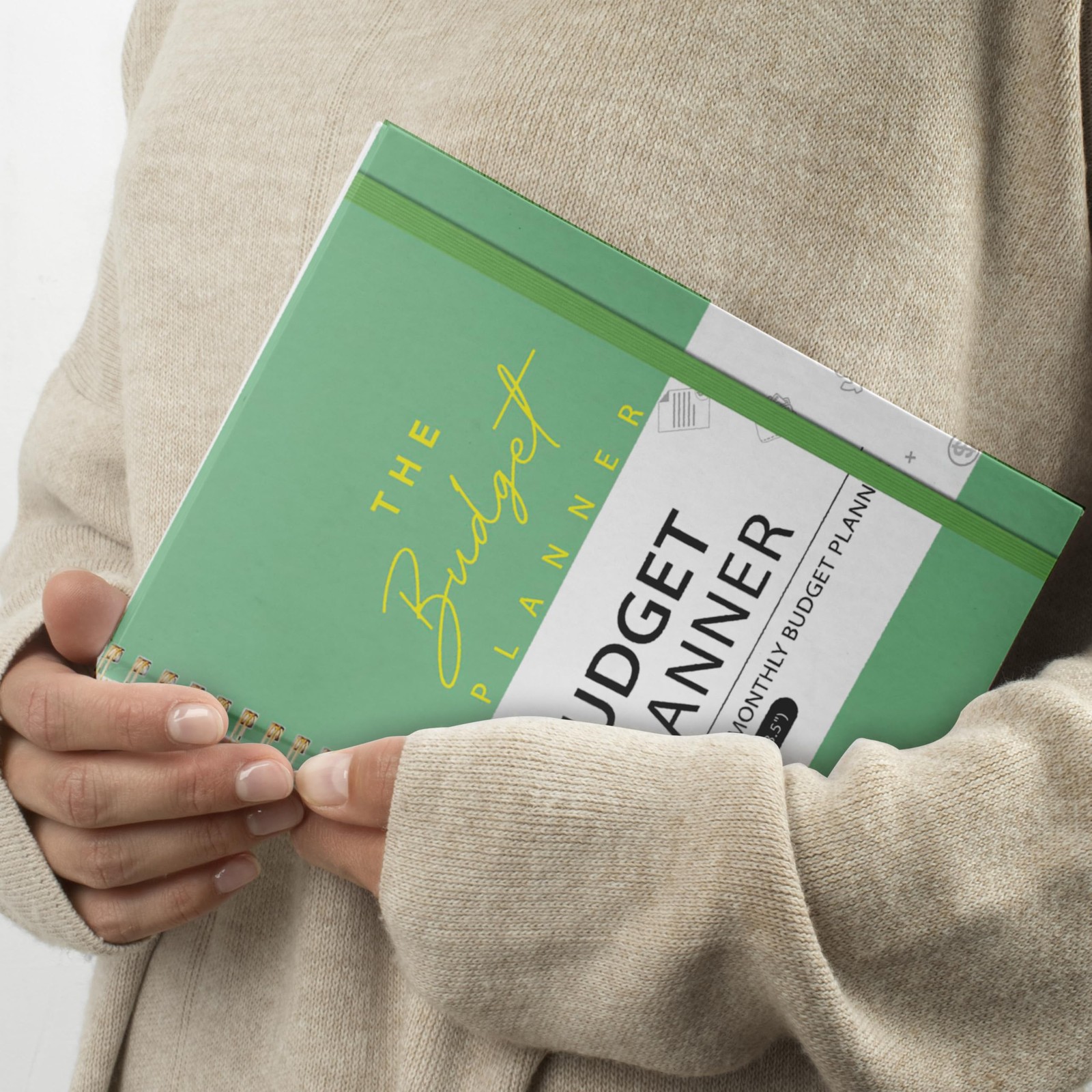 Budget Planner – Monthly Book Undated with 5.5 x 8.5 inches, Green
