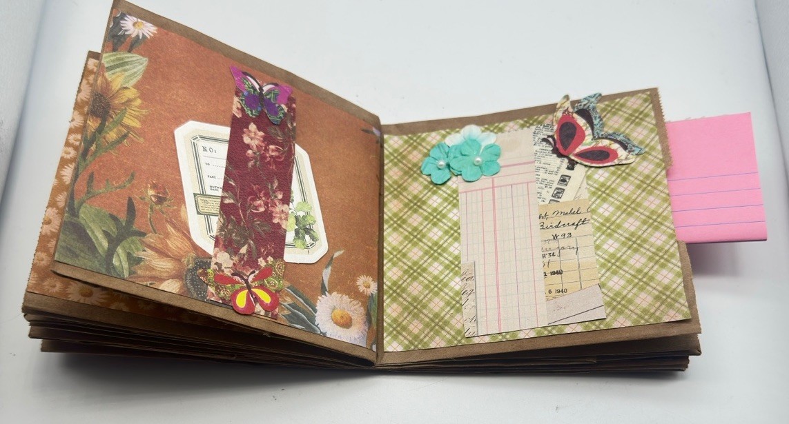 Junk Journal Orange-Ade Titled6x5 Inches With Coffee Dyed Paper For Journaling
