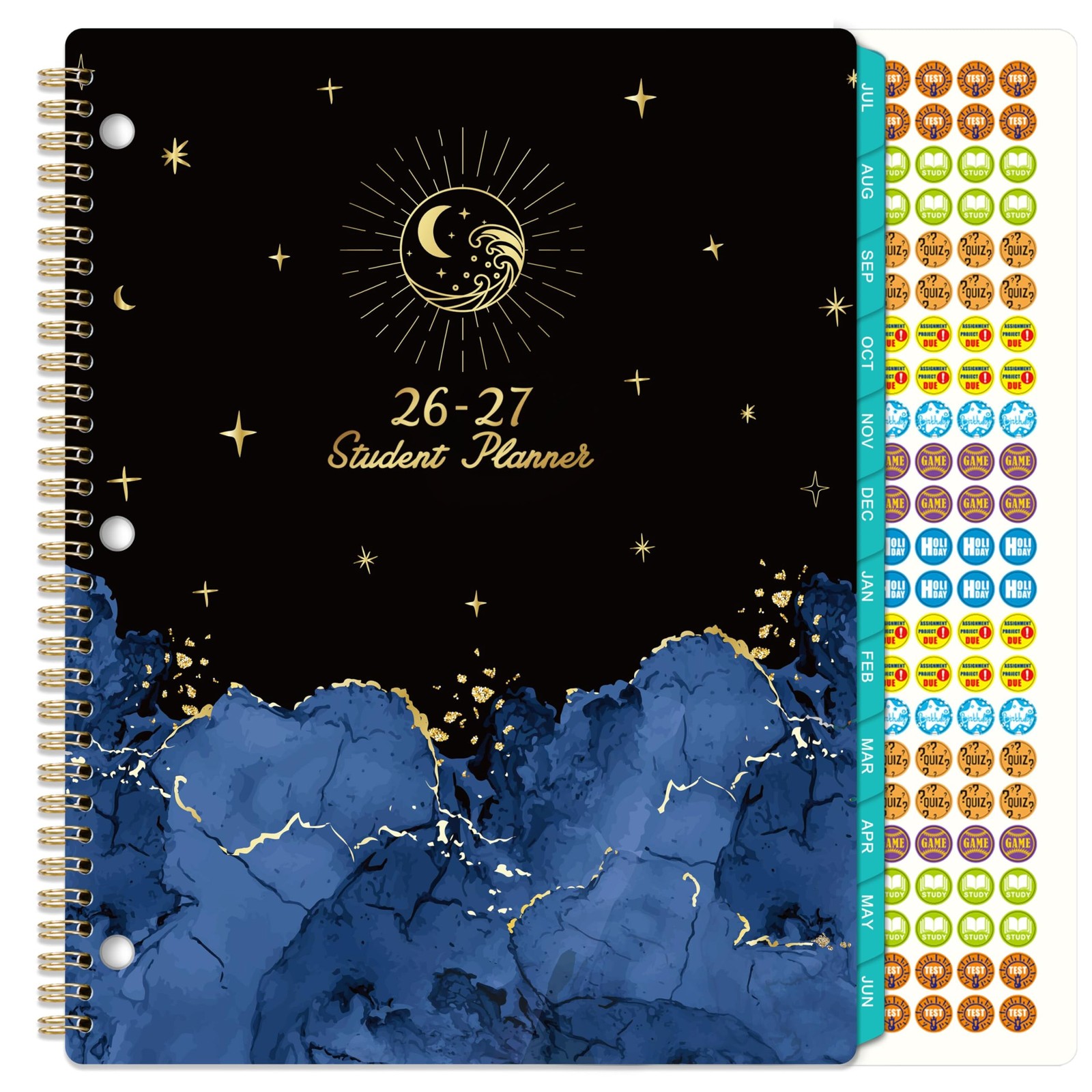 Student Planner 2026-2027 – School from Jul 9″ x 11″, Black