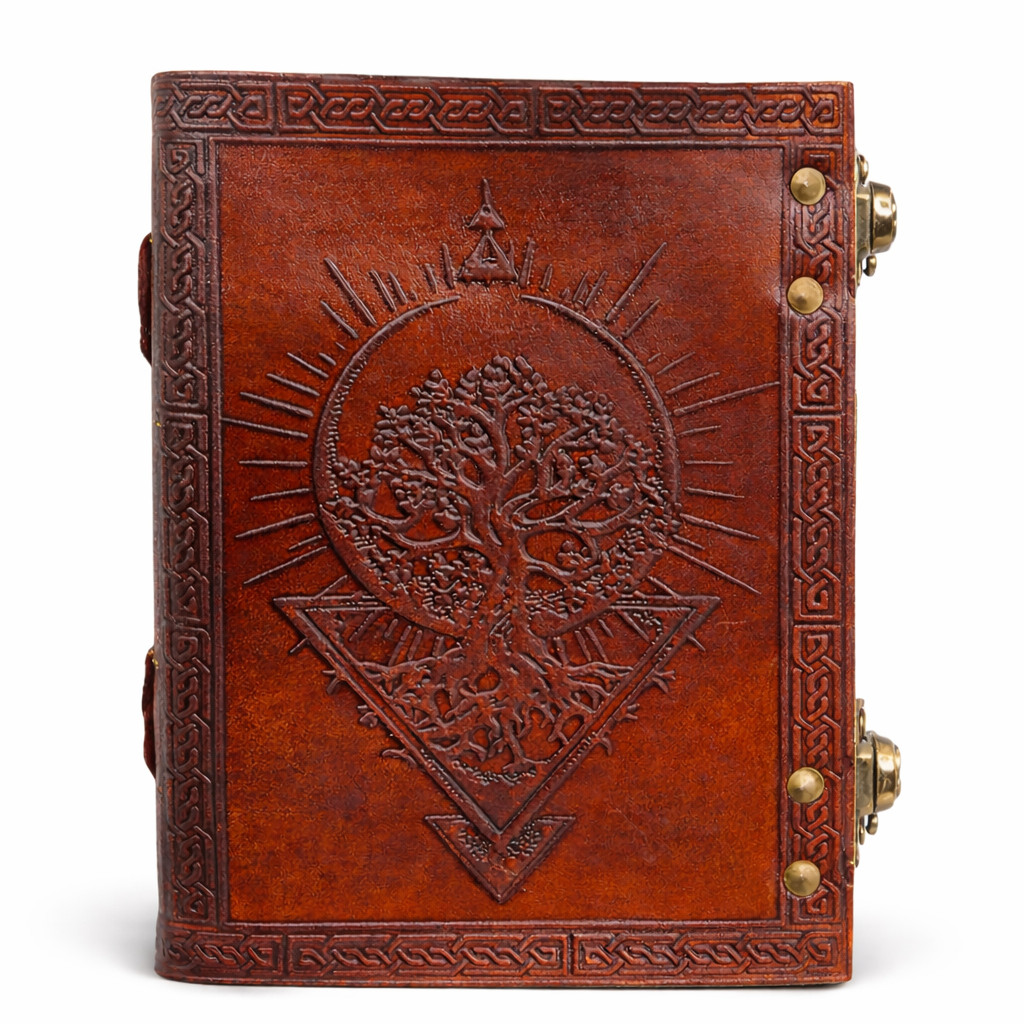 Leather Travel Journal 5×7 Double Lock Unlined Diary Notebook Gift-200 Pages